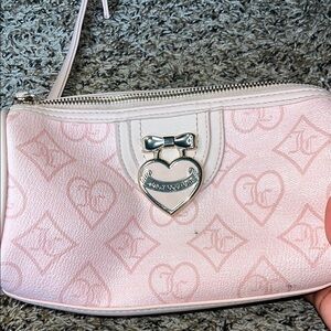 Juicy Couture Pink Clutch with Heart Pattern